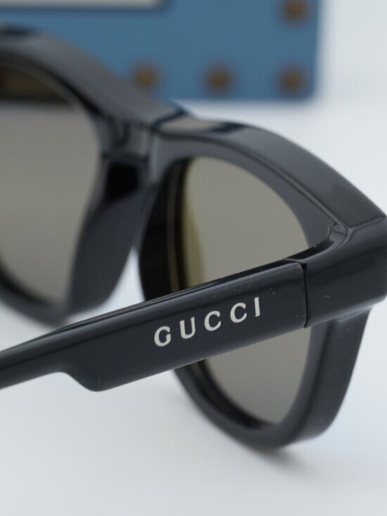 Gucci GG1238S 002 Square Sunglasses - Black\\Blue main image 10